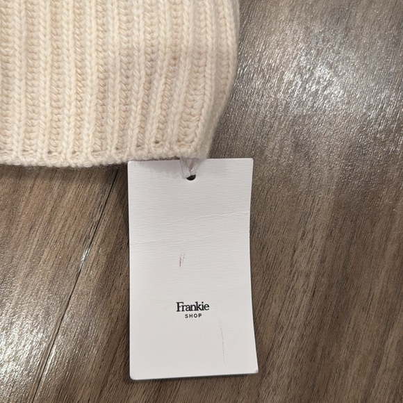 Frankie Shop Wool Blend Puff Sleeve Ribbed Sweater - Picture 2 of 5